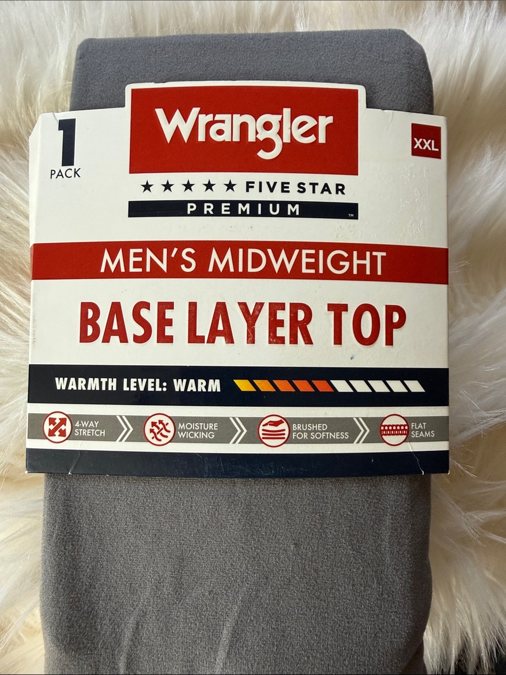 Wrangler Men's Midweight Base Layer Top - Gray
